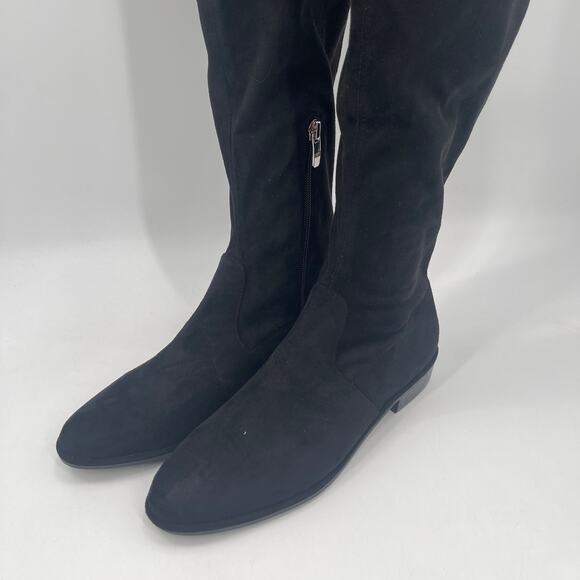 NEW MARC FISHER Boots Size 7 Humor Over the Knee Black Faux Suede NWOT - Picture 9 of 16
